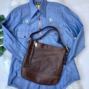 Vintage Coach 1414 SoHo Slim Convertible Duffle Y2K Mahogany Brown w/Hangtag